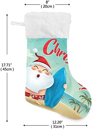 ALAZA Noel Çorap Santa Plajda Klasik Kişiselleştirilmiş Büyük Çorap Süslemeleri Aile Tatil Sezonu için Parti Dekor