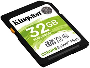 Kingston 32 GB SDHC Tuval Seçin Artı 100 mb/s Okuma Sınıf 10 UHS-I U1 V10 Hafıza Kartı (SDS2 / 32 GB)