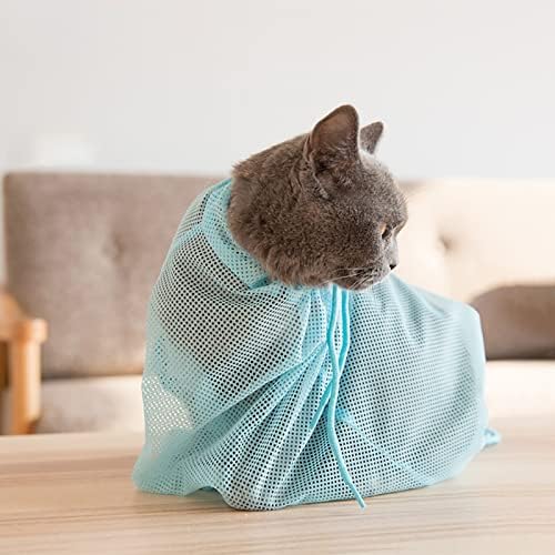Kedi Banyo Çantası Kedi Bakım Çantası Banyo Duş Örgü Çanta Anti-Bite Anti-Scratch Kedi Yıkama duş Torbası Banyo için
