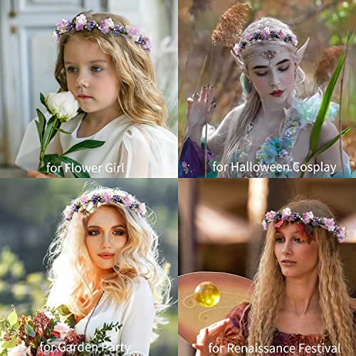 Chanaco Çiçek Taç, Kadınlar için Çiçek Taçları, Düğün için Çiçek Taç, Bebek Duşu için Çiçek Kafa Bandı, Kızlar için
