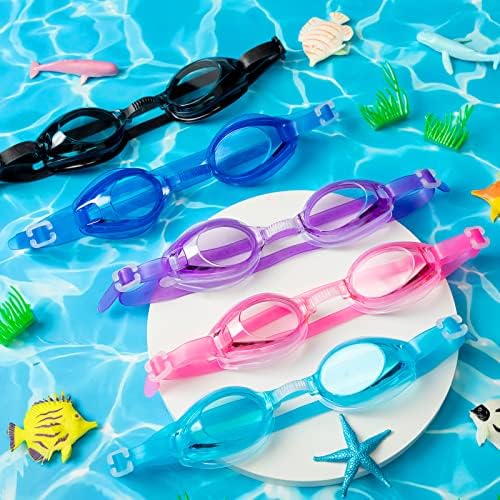 Çocuklar Yüzmek Gözlük Kulak Tıkacı ile Hiçbir Sızıntı Anti Sis yüzme gözlükleri UV Koruma Çocuk Gözlük Yürümeye Başlayan