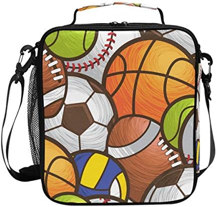 Beyzbol Basketbol Futbol Öğle Yemeği Kutusu Tote Kullanımlık Yalıtımlı Okul Soğutucu Çanta Kadınlar Çocuklar için