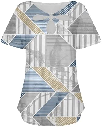 MIASHUI Bayan T Shirt Yaz Kadın Yaz Casual Hollow Yuvarlak Boyun Kısa Kollu Renk Degrade Uzun Kollu Gömlek