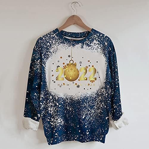 Bayan Crewneck Tişörtü Moda Merry Christmas Baskılı Gevşek Kazak Uzun Kollu Grafik Casual Bluzlar Tops