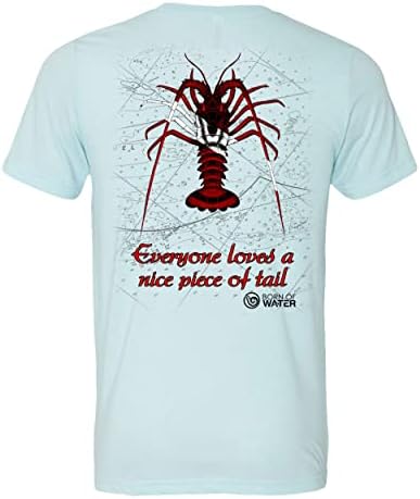 Istakoz Tüplü Dalış Tişörtü: Balık Tutma, Zıpkınla Balık Tutma, Tekne Gezintisi ve Plaj için Erkek Kısa Kollu