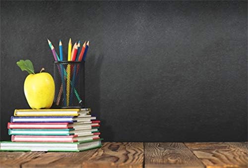Leyiyi 10x8ft Okula hoş geldiniz Backdrop Okul Sezonu Eski Sınıf Afiş Vintage Masa Yazı Tahtası Renkli Kalemler defterler