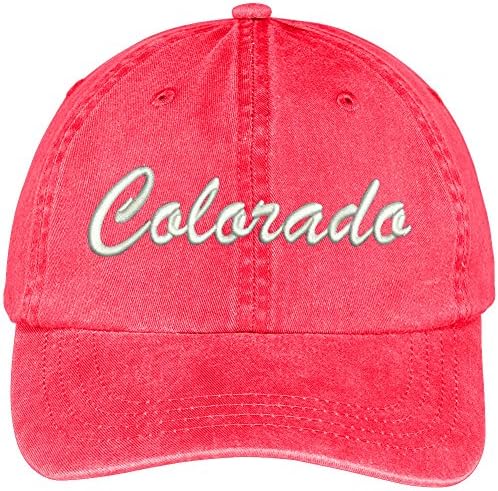 Trendy Giyim Mağazası Colorado Eyaleti İşlemeli Düşük Profilli Ayarlanabilir Pamuklu Şapka