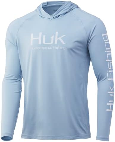 HUK Mens Pursuit Kapüşonlu / Performanslı Uzun Kollu Gömlek + 30 UPF