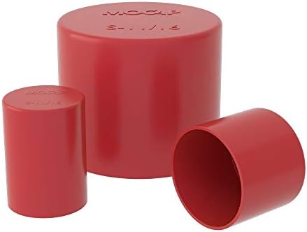 Düz Plastik Kapaklar-LDPE Düz Kapak 1.000 (25.4 mm) x 0.375 (9.5 mm) Kırmızı LDPE MOCAP S1. 000-6SRD1 (qty70)