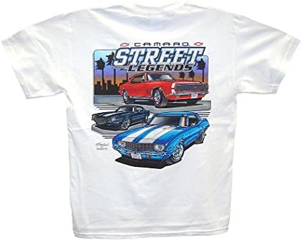 Sıcak Gömlek Camaro Sokak Efsaneleri T-Shirt: Beyaz Chevy Z / 28 SS RS 1967 1969 1970