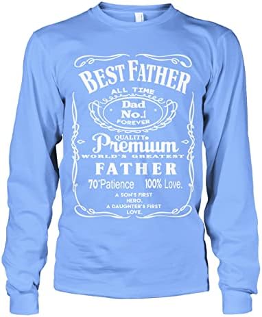 Erkek En İyi Baba Premium Baba dünyanın En Büyük No. 1 uzun kollu tişört