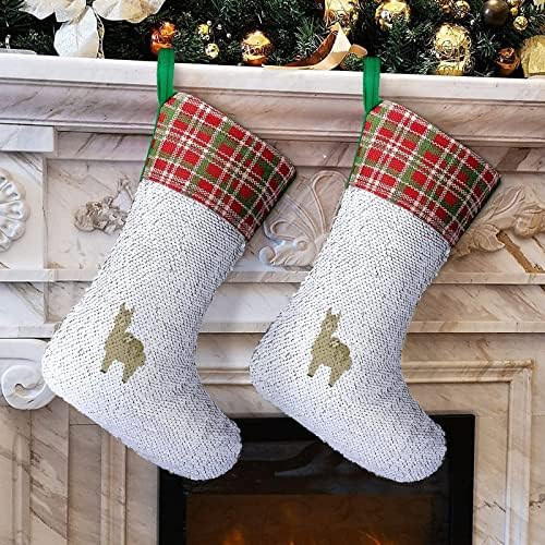 Tembellik Rahatlatıcı Bir Lama Noel Pullu Çorap Noel Ağacı Süsler Tatil Süslemeleri Kapalı Açık Ev için