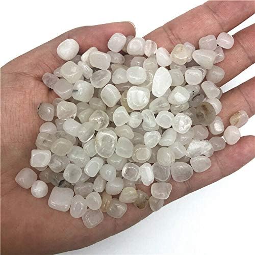 BİNNANFANG AC216 50g 5-8mm Doğal Beyaz Mermer Kristal çakıl taşları Numune Dekorasyon Şifa Doğal Taşlar ve Mineraller