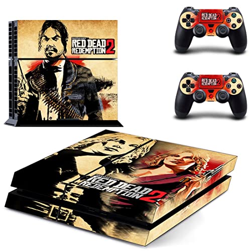 Oyun GRed Deadf Ve Redemption PS4 veya PS5 Cilt Sticker PlayStation 4 veya 5 Konsolu ve 2 Kontrolörleri Çıkartması