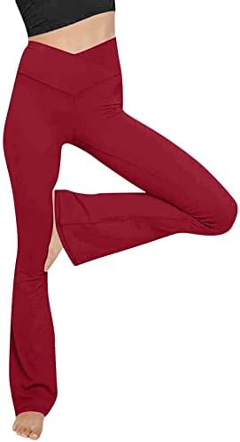 Vickyleb Kadınlar Katı Egzersiz Tayt Pantolon Spor Spor Koşu Yoga Atletik Pantolon Moda Yumuşak Gevşek Dış Giyim Pantolon