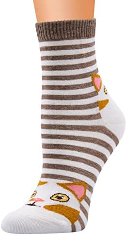 Noel Çorap Paketi Yenilik Yumuşak ve Sıkı Rahat Ekip Çorap Noel Baskı Noel Arifesi Termal Çorap Kadınlar için