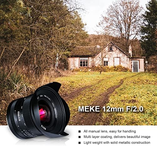 Meike 12mm F2. 0 Ultra Geniş Açı Manuel odak lensi Sony E Dağı için APS-C Aynasız Kameralar NEX 3 5 T NEX 6 7 A6400