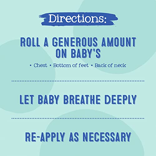 Oılogıc Baby Bath Essentials Bebekler ve Küçük Çocuklar için Burun Tıkanıklığı ve Öksürük Rulosu, Uçucu Yağ Nefes