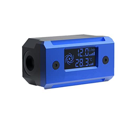 Dijital ekran Akış Termometresi Su Akış Ölçer LED Dijital Su soğutma termometresi G1/4 İplik Akış Ölçer PC Su Soğutma