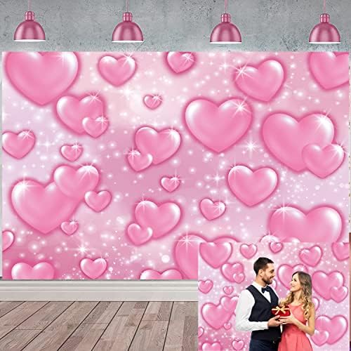 WDA Erken 2000 s Fotoğraf Fotoğraf Backdrop Pembe Kalp Romantik sevgililer Günü Arka Plan Kız Doğum Günü Partisi Dekorasyon
