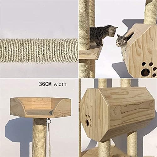Haieshop Kedi Ağacı tırmalama sütunu Kedi Kulesi Kedi yuvası kedi Ağacı Dört Mevsim Entegre kedi Tırmalama Panosu