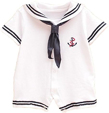 MA ve BEBEK Erkek Bebek Kız Romper Tulum Bodysuit Çapa Denizci Giysileri Kıyafetler