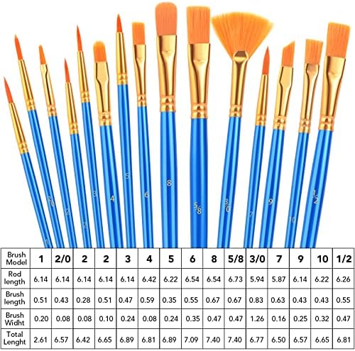 AROIC Akrilik Boya Fırçası Seti, 30 adet Naylon Saç Boya Fırçaları Tüm Amaçlı Yağ Suluboya Yüz Vücut Kaya Boyama Sanatçısı,