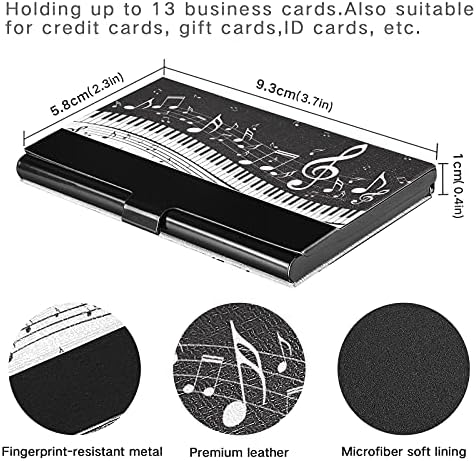 Piyano Müzik Notaları İş kart tutucu Kadınlar Erkekler için İş kart tutucu Kılıf ile Deri Adı Kredi Kartı KİMLİK Kartı