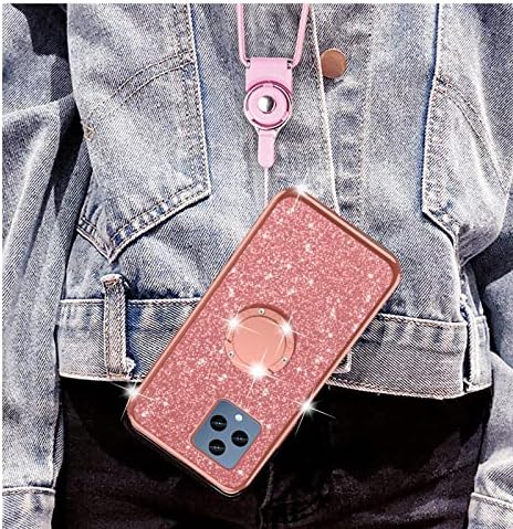 nancheng için T-Mobile Revvl 6 5G Durumda(Değil Revvl 6 Pro 5G), kılıf için Revvl 6 5G Kızlar Kadınlar Glitter Sevimli