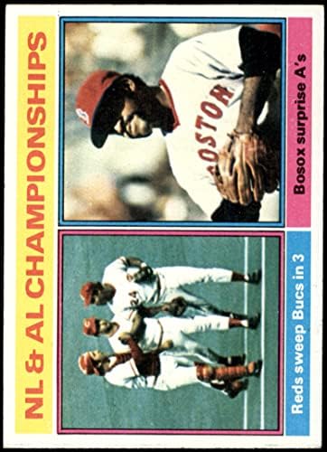1976 Topps 461 NL & AL Şampiyonası Luis Tiant Cincinnati / Boston Kırmızıları / Red Sox (Beyzbol Kartı) ESKİ Kırmızılar