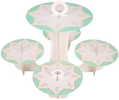 Amosfun Kek Tutucu Cupcake Karton Standı Pasta Porsiyon Plaka Doğum Günleri için Düğün Parti Tatlı Kulesi Süslemeleri