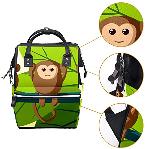 Orman Maymun bez bebek bezi çantaları Mumya Sırt Çantası Büyük Kapasiteli Bez Torba Hemşirelik Seyahat Çantası Bebek