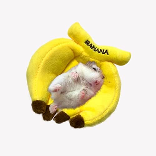 Loviannus Muz şeklinde Küçük Hayvan Pet Yatak, sıcak Hamster yatak Mat, rahat uyku pedi, cüce, fare, sıçan,Chinchilla