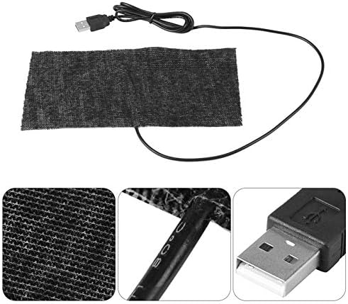 Jeanoko 1 PCS siyah 5 V USB karbon Fiber ısıtma Mat 20 * 10 cm Mouse Pad sıcak battaniye ısıtma elemanı için ısınma