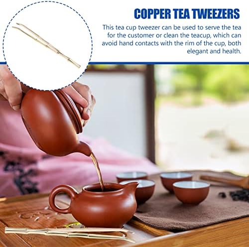 Gongfu çay seti Çay Klipleri çay bardağı Kelepçe Bakır Cımbız Çay Töreni Aksesuar Çin çay seti