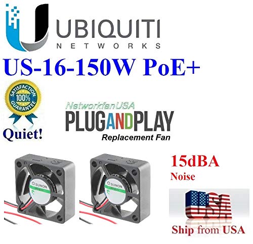 Ubiquiti US-16-XG, ES-16XG Anahtarları için 2X Sessiz Uyumlu Fanlar. Sessiz (15dBA)