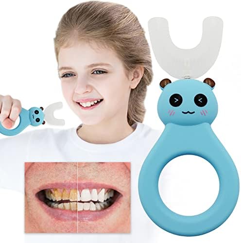 Gargara diş fırçası ve kapsamlı temizlik U şeklinde kombinasyon 360 ° Fincan çocuk 5 yaşın altındaki Çocuklar için