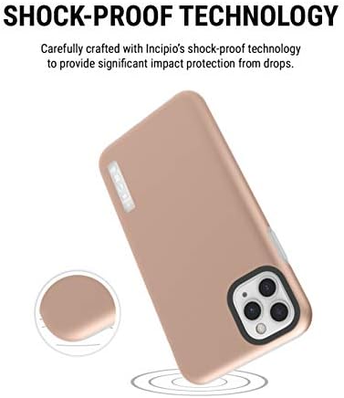 Incipio DualPro Çift Katmanlı Kılıf Apple iPhone 11 Pro Max Esnek Şok Emici Damla Koruma Yanardöner Gül Altın / Don