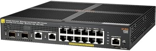 Hewlett Packard Enterprise Aruba 2930F 12G PoE + 2G/2SFP + Anahtar - 16 Bağlantı Noktası - Yönetilebilir-3 Katman