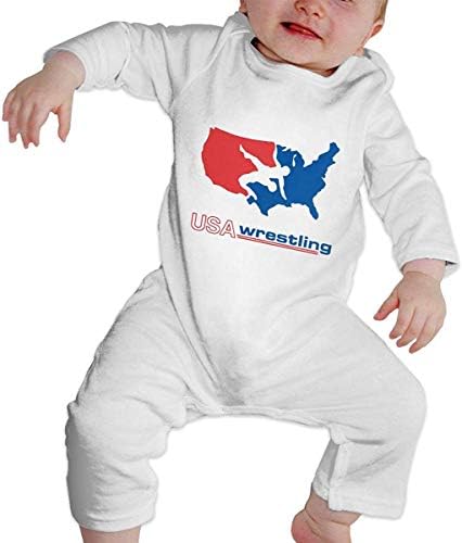 Ulusal Güreş-Bebek Footie Romper Uzun Kollu Bodysuit Tulum Kıyafetler