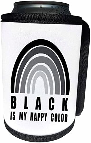 3dRose Siyahı benim Mutlu Rengim Komik İronik Tek Renkli. - Şişe Sargısını Soğutabilir (cc-364623-1)