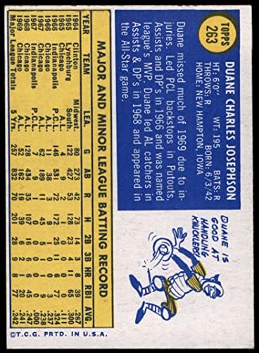 1970 Topps 263 Duane Josephson Chicago White Sox (Beyzbol Kartı) ESKİ / MT White Sox
