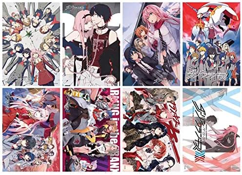 Xıumuı japon animesi Posteri Ev Dekor için, 8 Set, 16.5 x 11.5 (SEVGİLİM en FRANKXX)