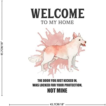 Evime hoş geldiniz Parti Duvar Dekorasyon Duvar Çıkartmaları Sevimli Köpek Kendinden Yapışkanlı Ev Çıkartmaları Yurt