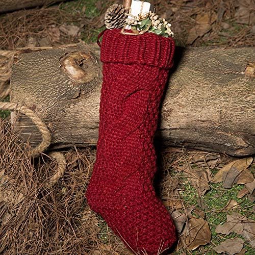 DBYLXMN Noel Tatili Örme Çorap Asılı Tığ Stok Ağacı Süsleme Dekor Dolap Raf Kutuları