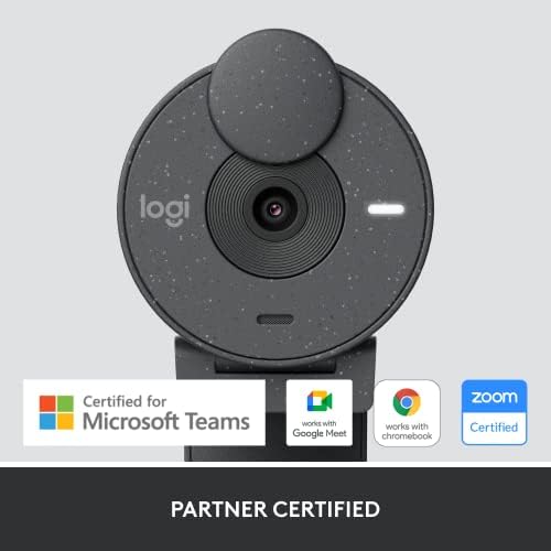 Logitech Brıo 305 Gizlilik Deklanşörlü Full HD 1080P Web Kamerası, Mono Gürültü Azaltma Mikrofonları, USB-C, Otomatik