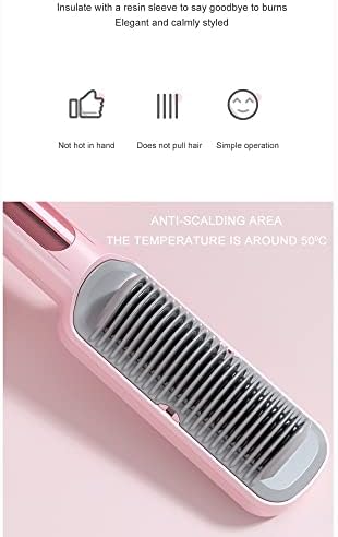 LXXSH Profissional sıcak Combs Anti-fokur saç düzleştirici fırça seramik saç bigudi ısıtmalı elektrikli akıllı fırça