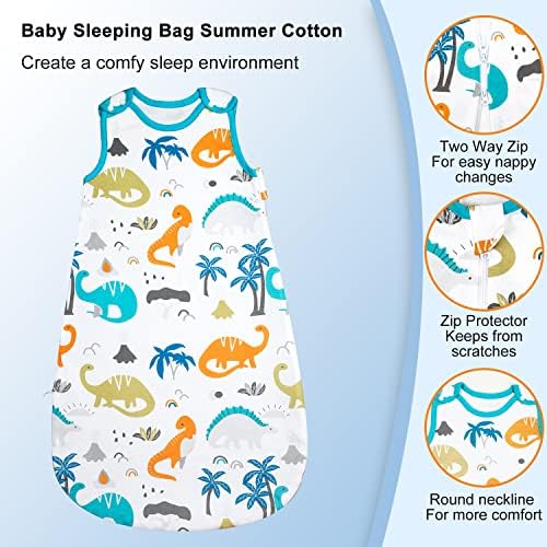 MooMoo Bebek uyku tulumu Bebek Pamuk Giyilebilir Battaniye Snap ve Fermuar Kapatma Fit Bebekler Yaşları 18-36 M