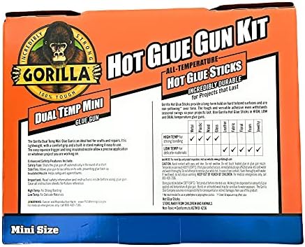 Gorilla Sıcak Tutkal Tabancası Kiti, 75 Mini Çubuk Paket Paketi