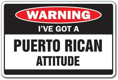 Porto Rikolu Bir Tavrım Var Uyarı Alüminyum Tabela Porto Riko Tatil / İç Mekan / Dış Mekan / 18 Boyunda
